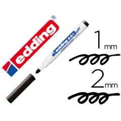 Rotulador edding para pizarra blanca 661 color negro punta redonda 1-2 mm