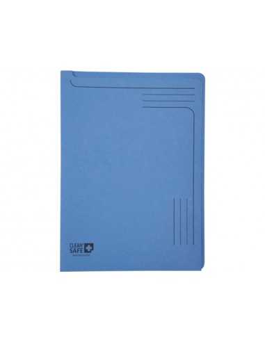 Carpeta dossier uñero exacompta clean safe cartulina 400 gr din a4 azul paquete de 5 unidades