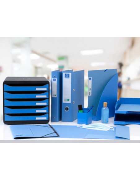Carpeta dossier uñero exacompta clean safe cartulina 400 gr din a4 azul paquete de 5 unidades Carpeta dossier uñero exacompta clean safe cartulina 400 gr din a4 azul paquete de 5 unidades