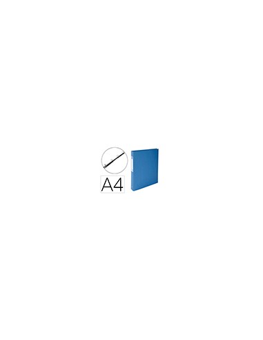 Carpeta de 4 anillas 30 mm redondas exacompta clean safe din a4 carton forrado azul