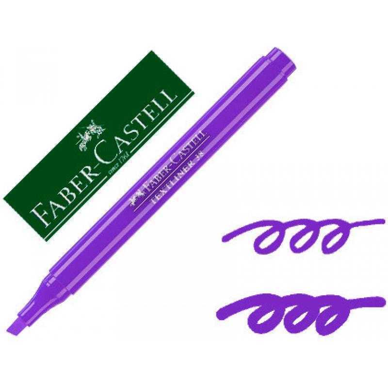 Rotulador faber fluorescente textliner 38 violeta