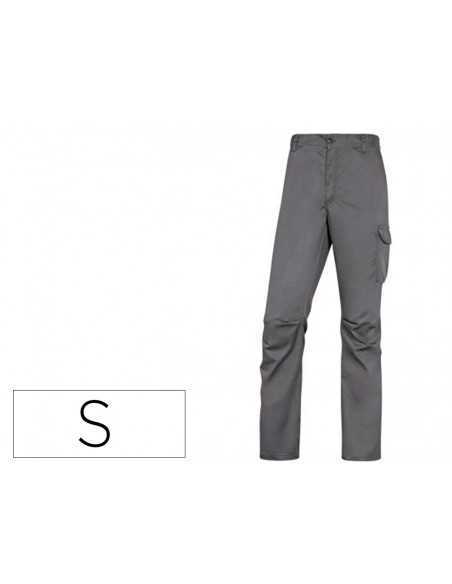 Pantalon de trabajo deltaplus cintura elastica 5 bolsillos color gris / negro talla s