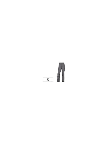 Pantalon de trabajo deltaplus cintura elastica 5 bolsillos color gris / negro talla s