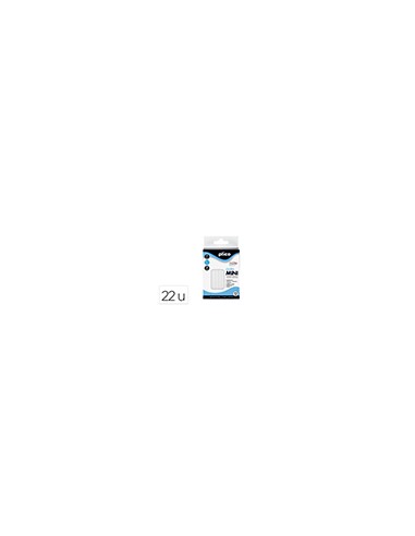 Barra termofusible plico mini translucida 8 mm de diamero x 100 mm de alto blister 22 unidades