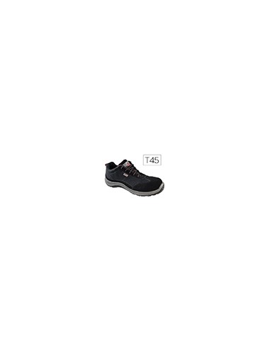 Zapatos de seguridad deltaplus asti piel de serraje afelpado suela de composite negro talla 45