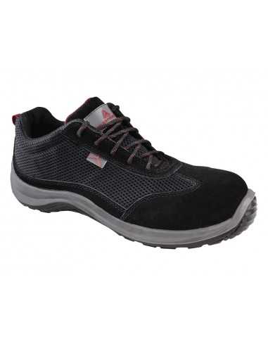 Zapatos de seguridad deltaplus asti piel de serraje afelpado suela de composite negro talla 41