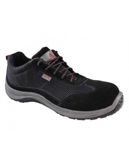 Zapatos de seguridad deltaplus asti piel de serraje afelpado suela de composite negro talla 41