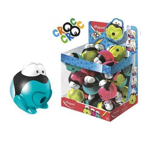 Sacapuntas maped plastico croc croc signal con deposito 1 uso colores surtidos