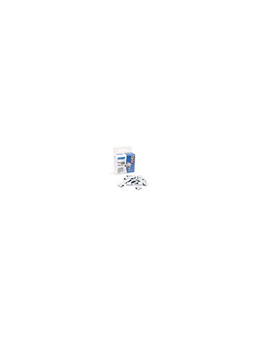 Supaclips rapesco capacidad 40 hojas color blanco caja de 100 unidades