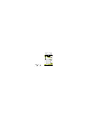 Barra termofusible plico cola baja temperatura 8 mm de diametro x 95 mm de alto blister de 22 unidades