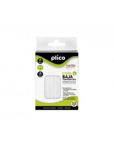 Barra termofusible plico cola baja temperatura 8 mm de diametro x 95 mm de alto blister de 22 unidades
