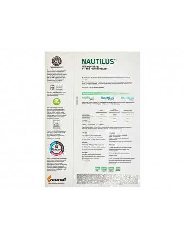 Papel fotocopiadora nautilus superwhite 100% reciclado din a4 80 gramos paquete de 500 hojas