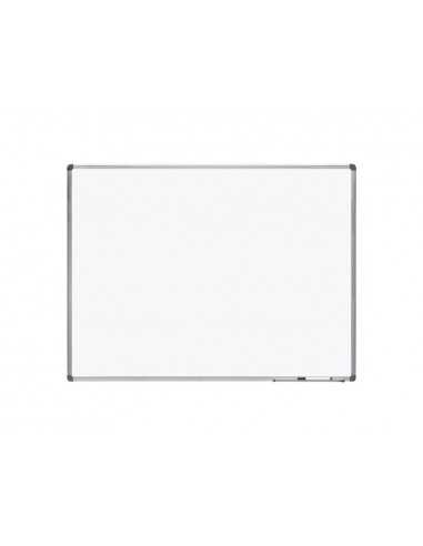 Pizarra blanca rocada acero vitrificado magnetico marco aluminio y cantoneras pvc 120x90 cm incluye bandeja