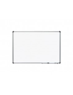 Pizarra blanca rocada acero vitrificado magnetico marco aluminio y cantoneras pvc 90x60 cm incluye bandeja para