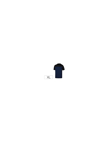 Camiseta de algodon deltaplus color azul/negro talla xl