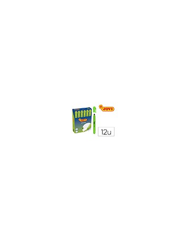 Marcador de cera gel jovi fluorescente verde caja de 12 unidades
