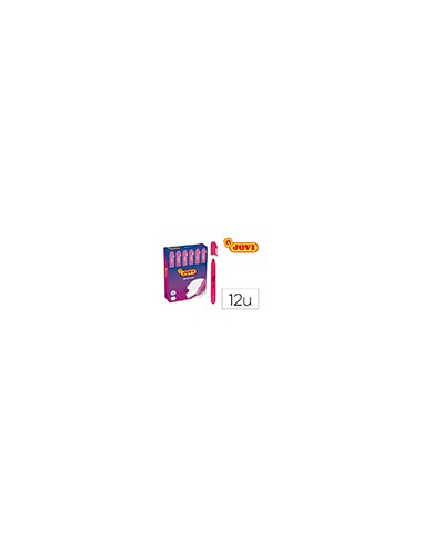 Marcador de cera gel jovi fluorescente rosa caja de 12 unidades
