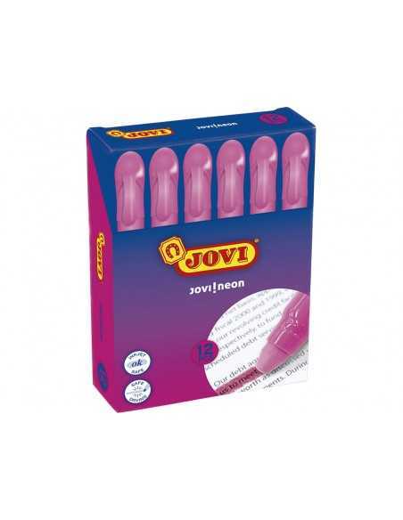 Marcador de cera gel jovi fluorescente rosa caja de 12 unidades Marcador de cera gel jovi fluorescente rosa caja de 12 unidades
