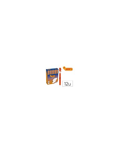 Marcador de cera gel jovi fluorescente naranja caja de 12 unidades