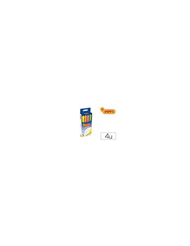 Marcador de cera gel jovi fluorescente caja de 4 unidades colores surtidos