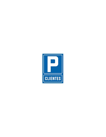 Pictograma syssa señal de parking clientes en pvc 210x297 mm