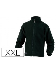 Chaqueta deltaplus polar con cremallera 2 bolsillos color negro talla xxl