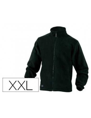 Chaqueta deltaplus polar con cremallera 2 bolsillos color negro talla xxl