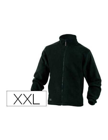 Chaqueta deltaplus polar con cremallera 2 bolsillos color negro talla xxl