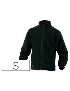 Chaqueta deltaplus polar con cremallera 2 bolsillos color negro talla s