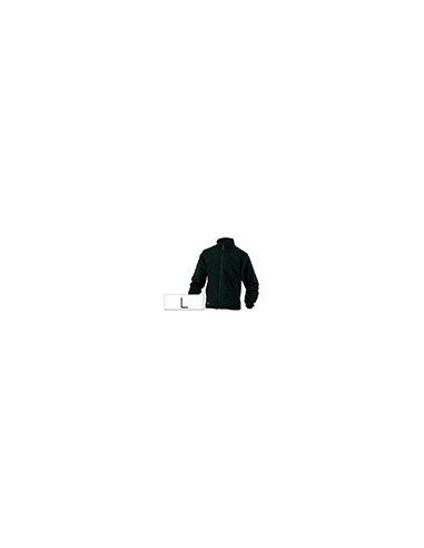 Chaqueta deltaplus polar con cremallera 2 bolsillos color negro talla l