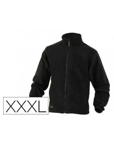 Chaqueta deltaplus polar con cremallera 2 bolsillos color negro talla 3xl