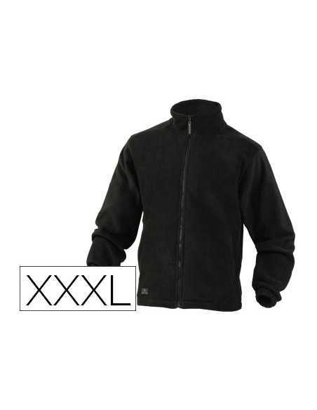 Chaqueta deltaplus polar con cremallera 2 bolsillos color negro talla 3xl