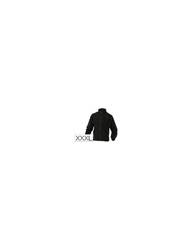 Chaqueta deltaplus polar con cremallera 2 bolsillos color negro talla 3xl