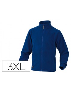 Chaqueta deltaplus polar con cremallera 2 bolsillos color azul talla 3xl
