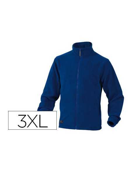 Chaqueta deltaplus polar con cremallera 2 bolsillos color azul talla 3xl