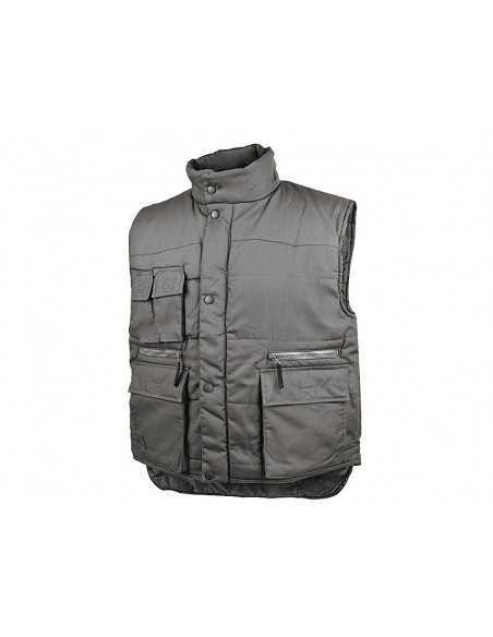 Chaleco deltaplus multibolsillos con cremallera cintura elastica protege riñones gris verde talla xl Chaleco deltaplus multibolsillos con cremallera cintura elastica protege riñones gris verde talla xl