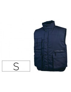 Chaleco deltaplus multibolsillos con cremallera cintura elastica color azul naranja talla s