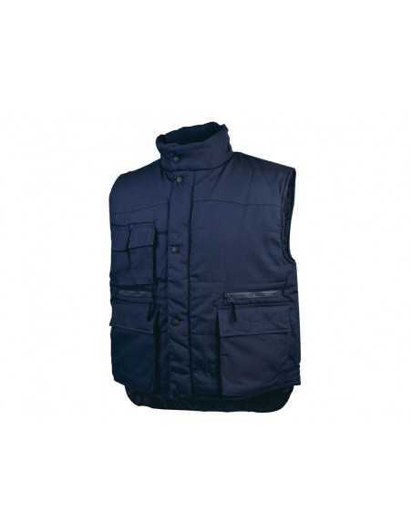 Chaleco deltaplus multibolsillos con cremallera cintura elastica color azul naranja talla 3xl Chaleco deltaplus multibolsillos con cremallera cintura elastica color azul naranja talla 3xl