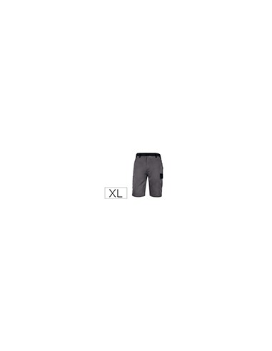 Pantalon de trabajo deltaplus bermuda cintura ajustable 5 bolsillos color gris talla xl