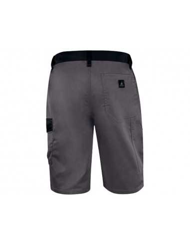 Pantalon de trabajo deltaplus bermuda cintura ajustable 5 bolsillos color gris talla m