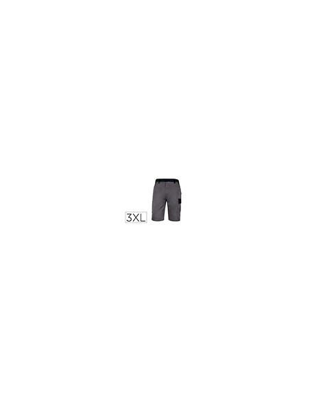 Pantalon de trabajo deltaplus bermuda cintura ajustable 5 bolsillos color gris talla 3xl Pantalon de trabajo deltaplus bermuda cintura ajustable 5 bolsillos color gris talla 3xl