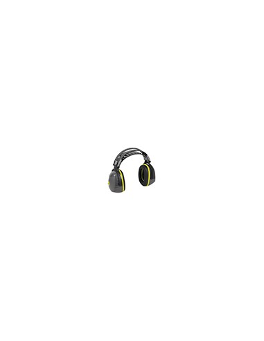 Casco antiruido deltaplus con orejeras ajustable en altura norma snr 30 db color gris-negro