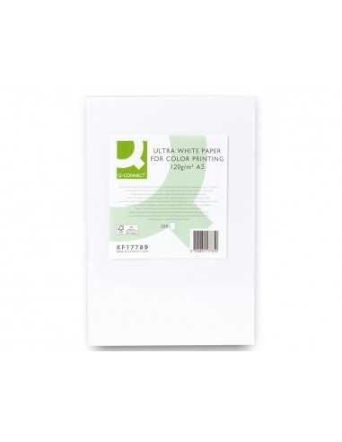 Papel fotocopiadora q-connect ultra white din a3 120 gramos paquete de 250 hojas