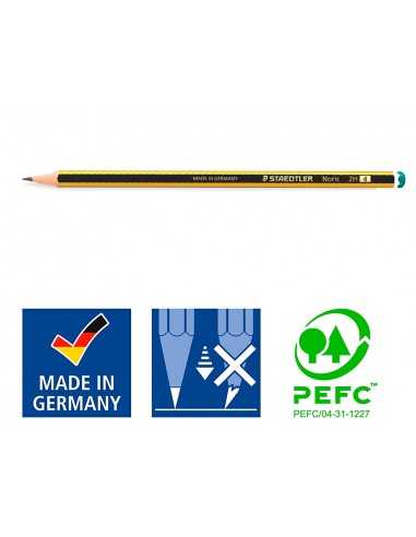 Lapices de grafito staedtler noris n.4 2h unidad