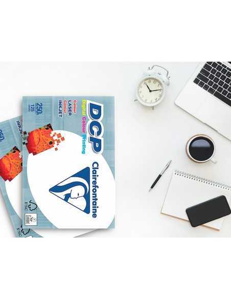 Papel fotocopiadora clairefontaine din a4 250 gramos paquete de 125 hojas