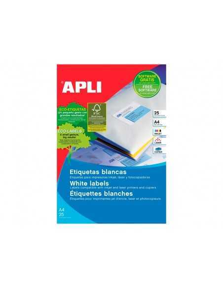 Etiqueta adhesiva apli 1215 210x297 mm para fotocopiadora laser ink-jet caja con 25 hojas Etiqueta adhesiva apli 1215 210x297 mm para fotocopiadora laser ink-jet caja con 25 hojas
