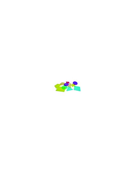 Juego plantillas 2d translucidas henbea para mesa con luz led colores surtidos