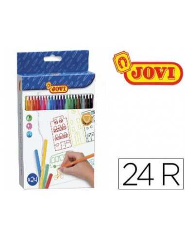 Rotulador jovi slim caja de 24 unidades colores surtidos
