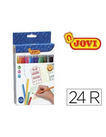 Rotulador jovi slim caja de 24 unidades colores surtidos