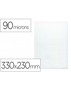 Funda portadocumento folio 90 micras pvc transparente